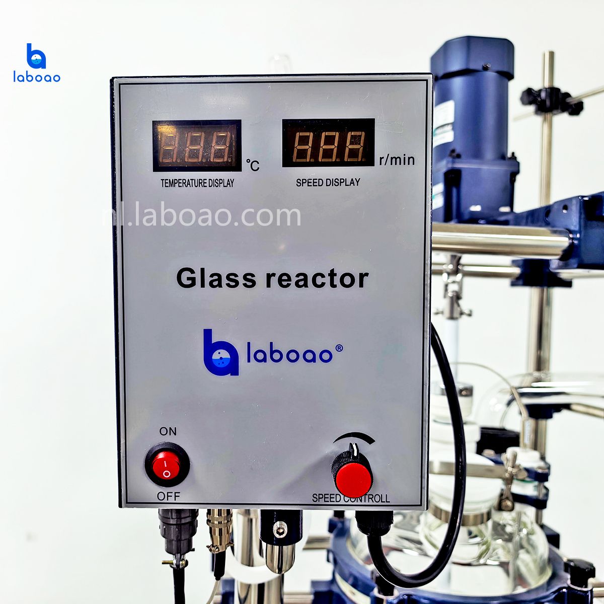 10-100L drielaagse glazen reactor met mantel