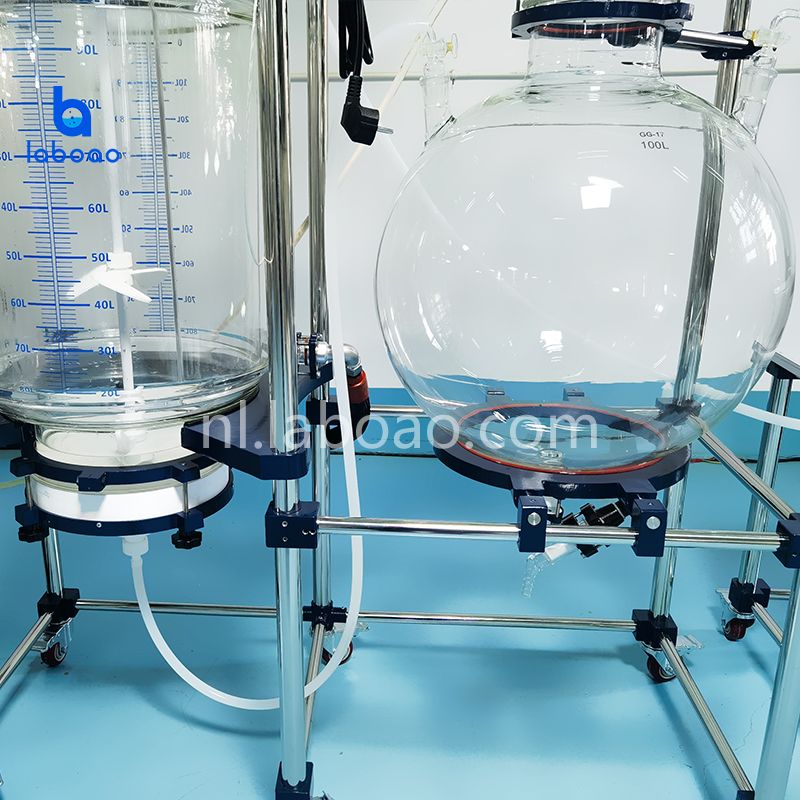 100L kristallisatiefilter ommantelde glazen reactor