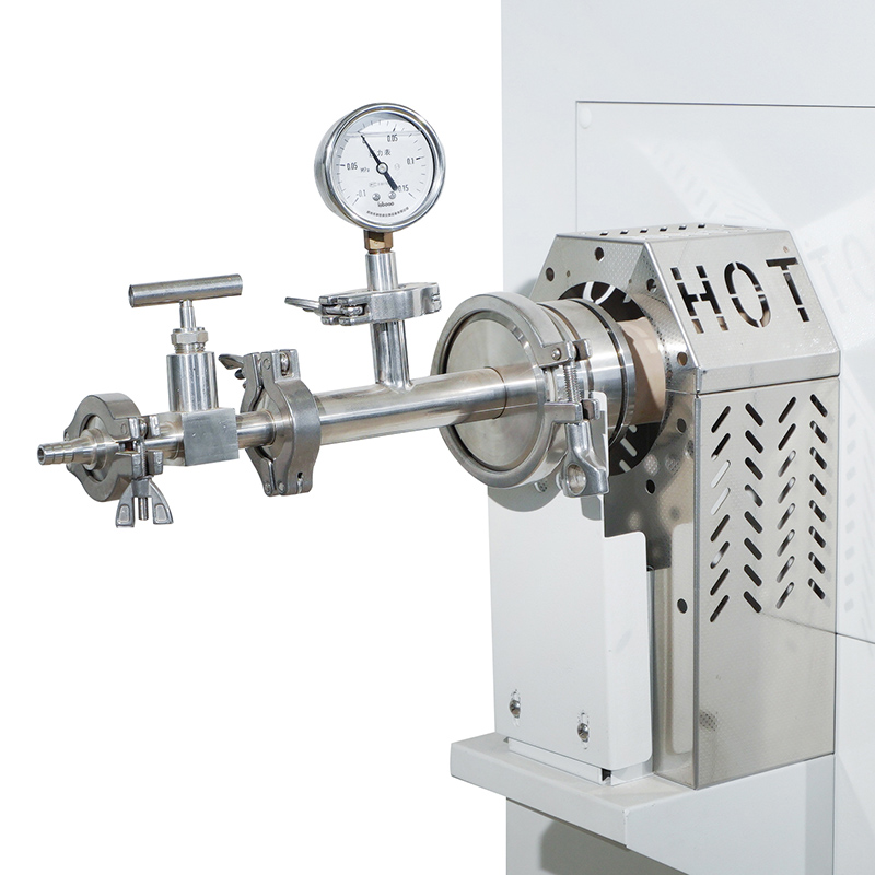 1400°C Vacuüm Atmosfeer Buisoven detail - Snel en eenvoudig laden en lossen, de Airway-verbindingsmethode neemt de snelle verbindingsflensstructuur aan en er kan slechts één klem worden gebruikt om de installatie te voltooien.