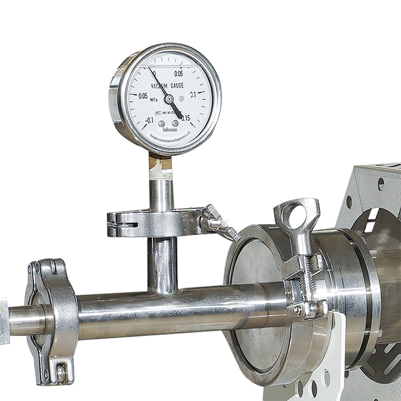 Geavanceerde open type 1200°C buisoven met vacuümatmosfeer detail - Uitlaatklep, hoge atmosferische corrosieweerstand en hoge temperatuurbestendigheid, niet-magnetisch