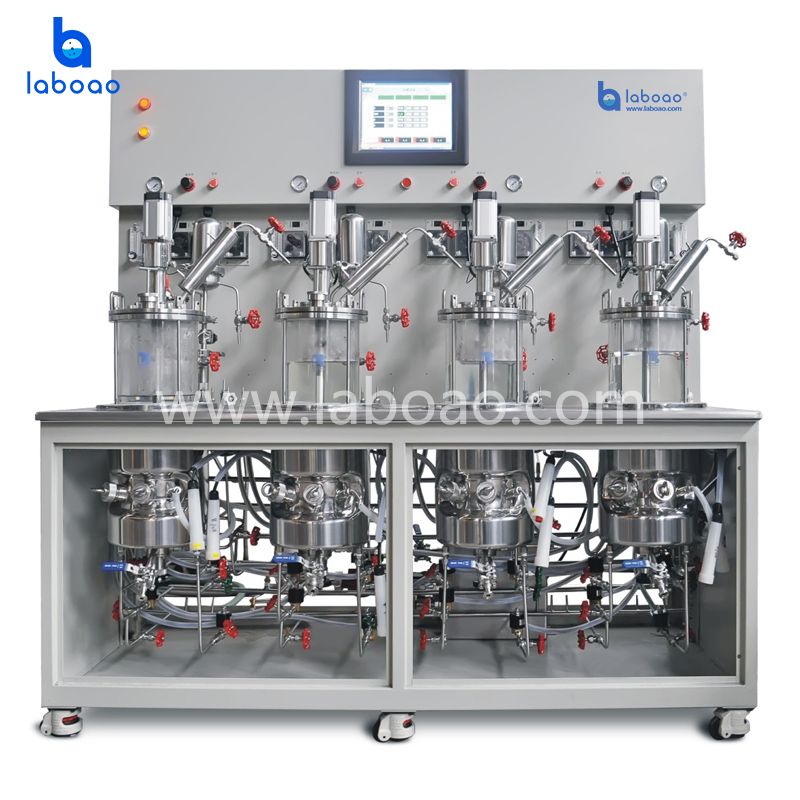 In-situ sterilisatie Vier samengevoegde glazen bioreactor
