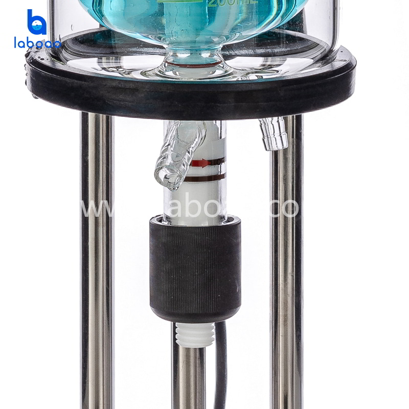 1L dubbelwandige glazen reactor