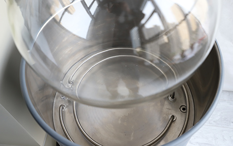 Nieuwe 50L rotatieverdamper detail - Verwarmingsbad, met automatisch heffen.