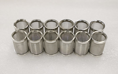 RC-12DS Oplostester met 12 vaten detail - 12 stuks SUS316L manden