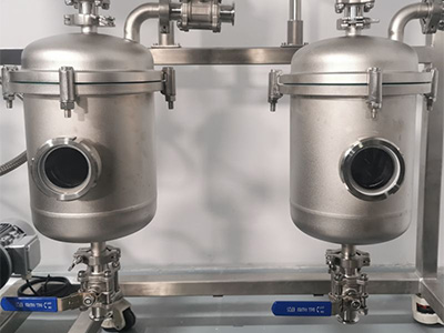 Moleculaire destillatie met korte weg van roestvrij staal detail - Glas zichtbaar venster, handig om het volledige materiaalverwerkingsproces te observeren;